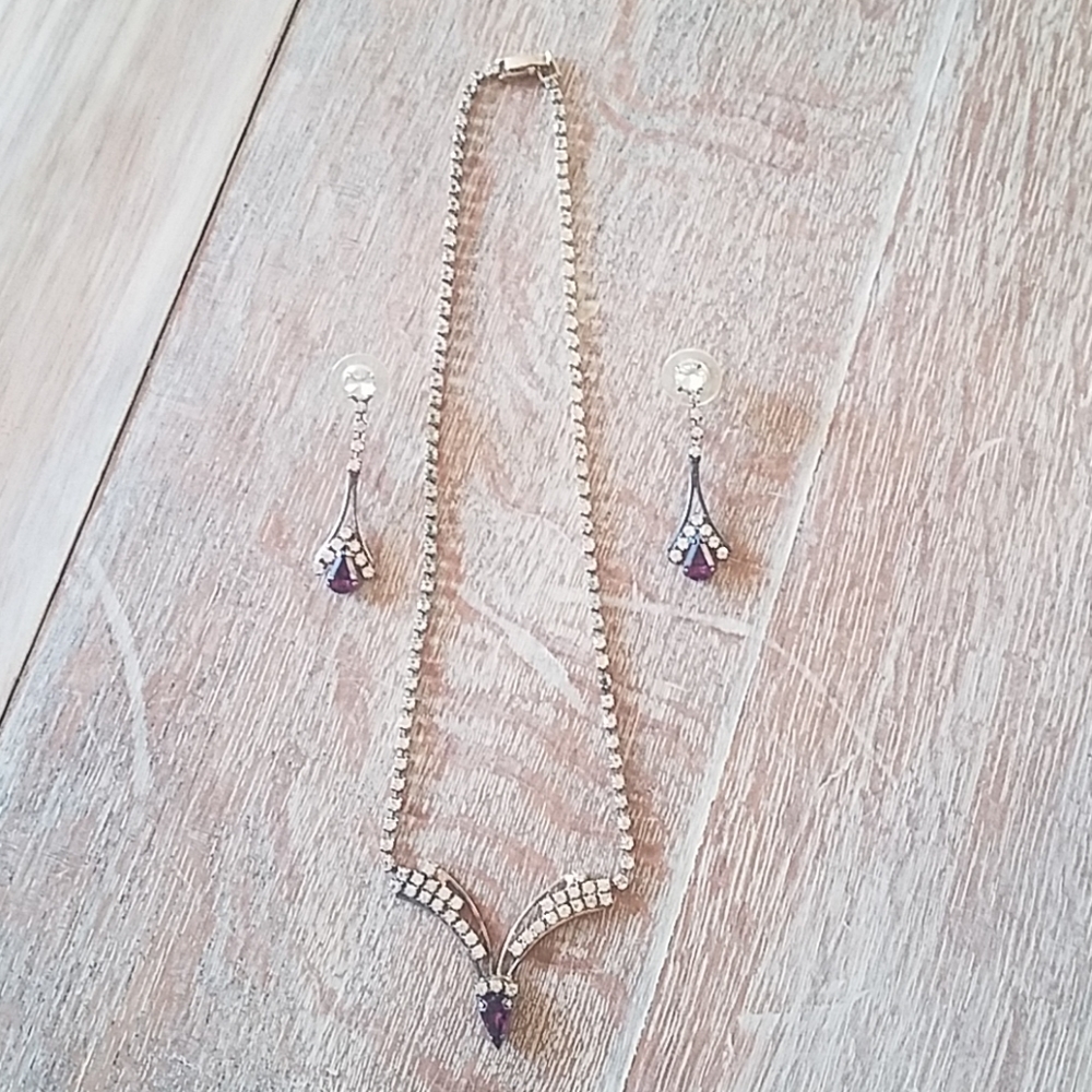 Formal rhinestone jewelry